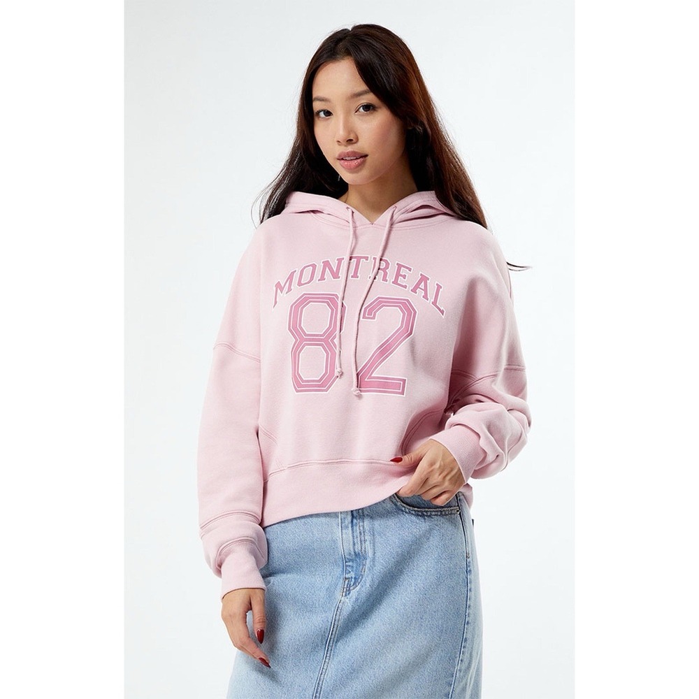 NWT Pacsun Women's Montreal Cropped Hoodie in Mauve - Size Large